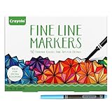 Crayola Fine Line Markers for Adults (40ct), Skinny Marker Set for Adult Coloring Books, Gift for...