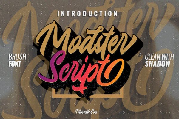 Modster Script — Shadow font