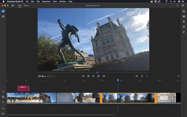 Adobe Premiere Rush.
