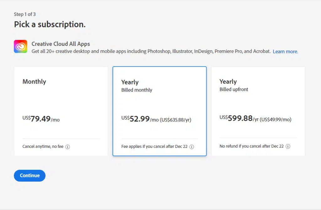 Adobe All Apps Plan