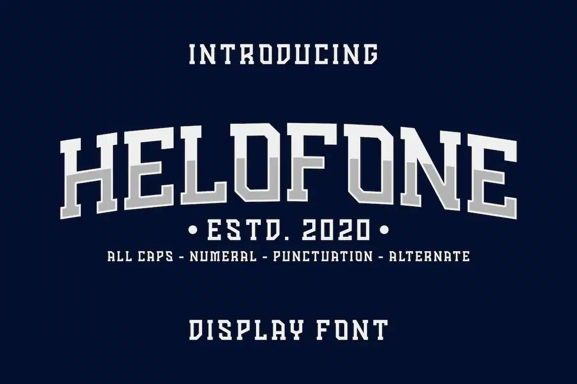 An all Caps Numeral Basketball Font