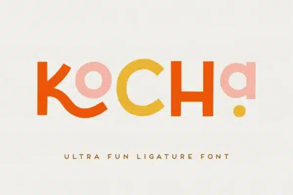 An ultra fun ligature font