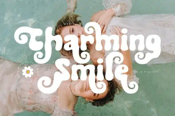 A charming font for multiple selections