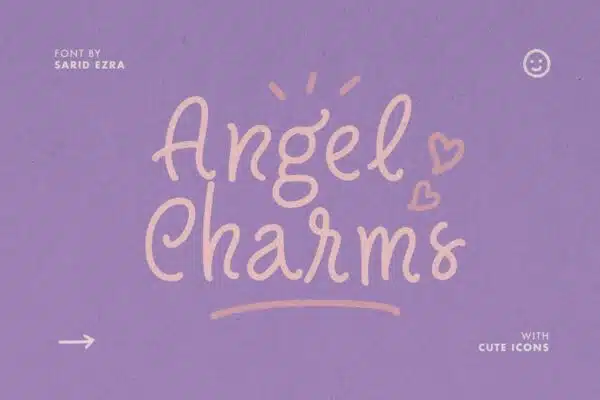 A cute font selection unique colors