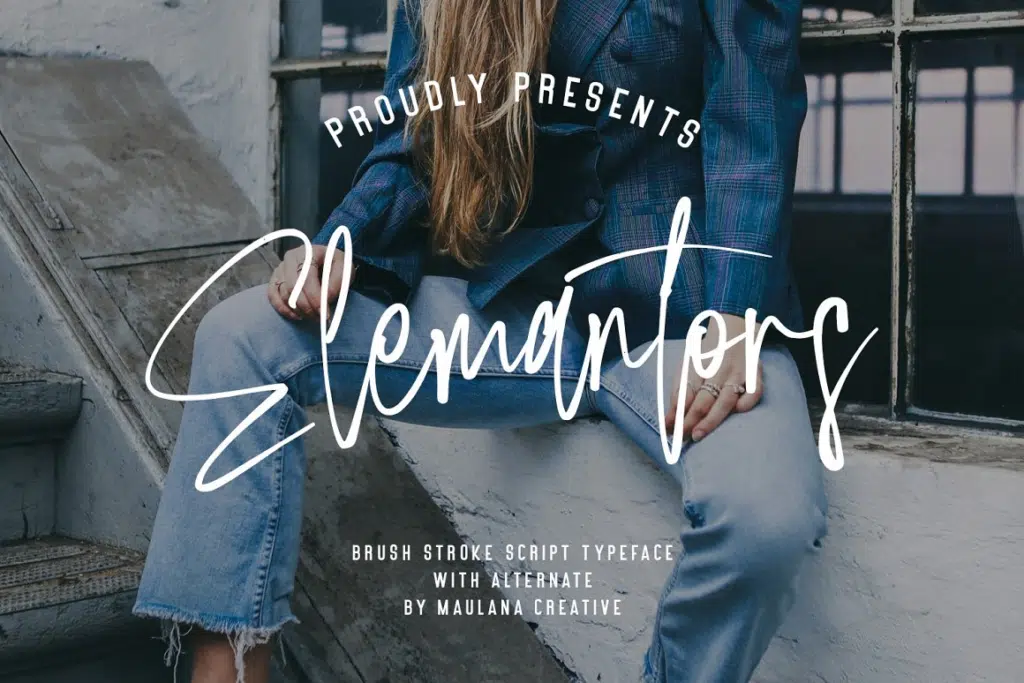 Elemantors Brush Stroke Script Typef