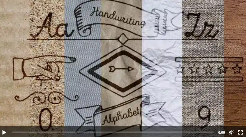 Handwriting Eroded Alphabet - Handwriting Templates for After Effects