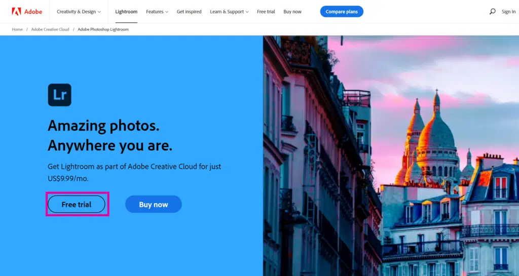 How to Download Adobe Lightroom Free - Step 1