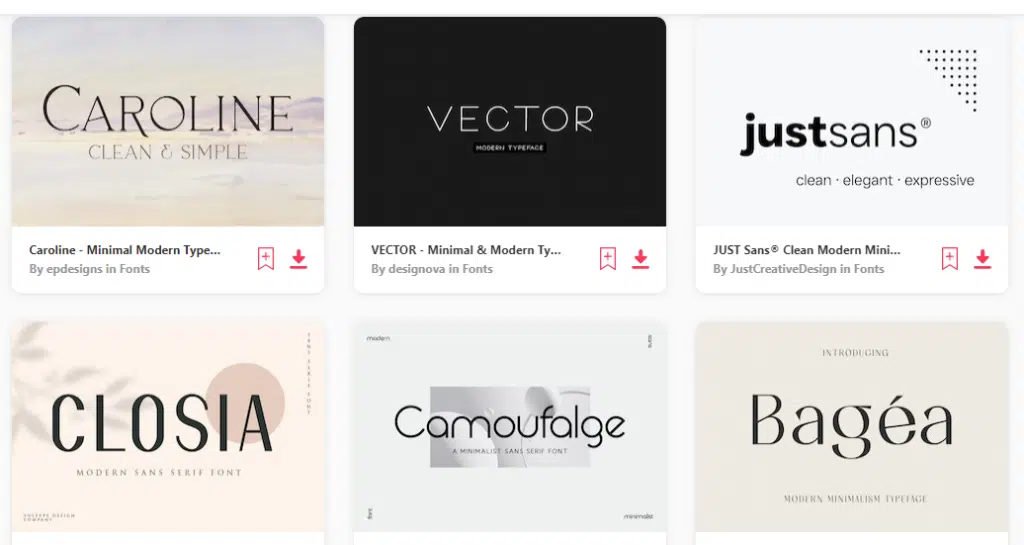 best minimalist fonts