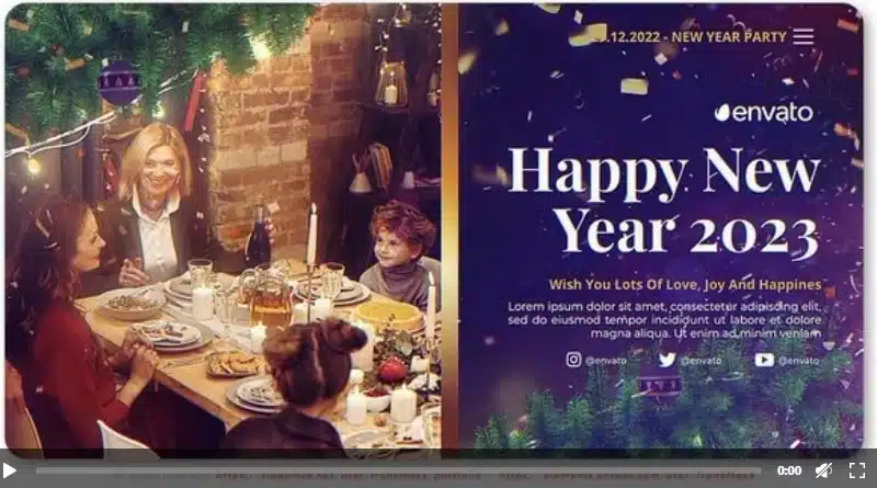 New Year Party 2023 - Photo Effects Templates for After Effects