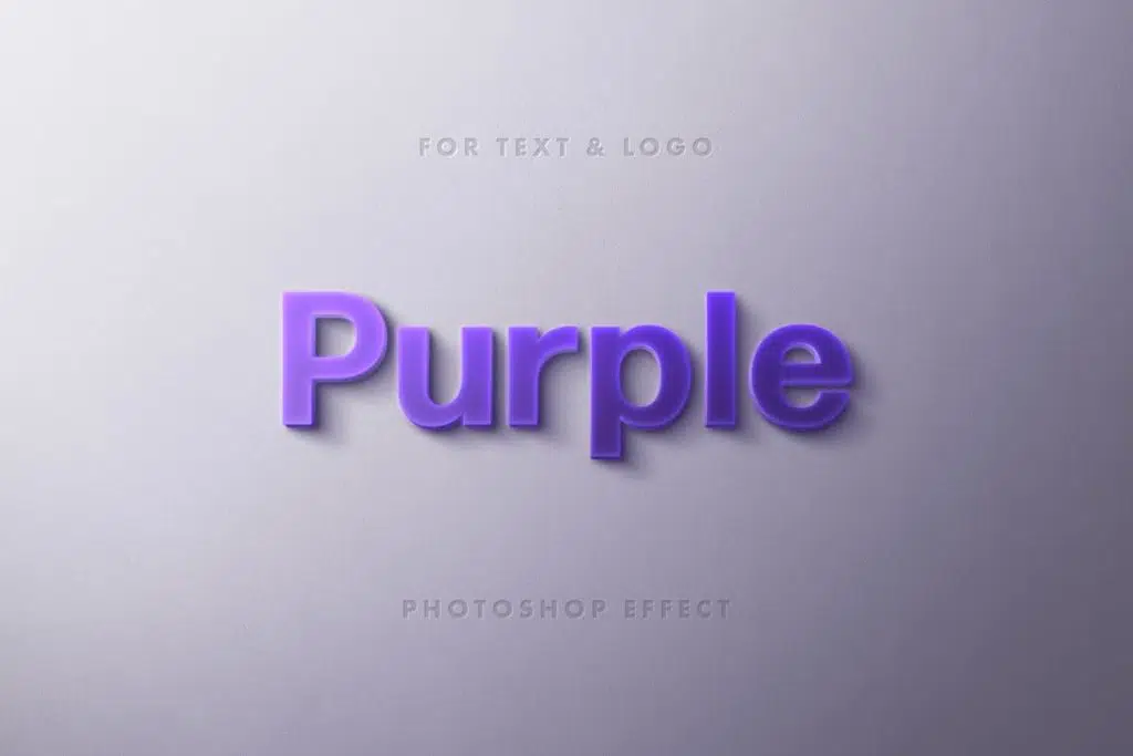 Purple Typography Logo and Text Effect