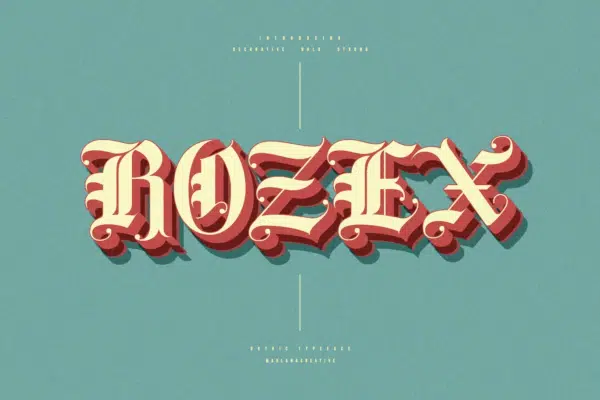 Rozex - Bold Decorative Gothic Font