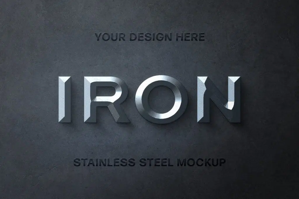 Stainless Steel Text Effect