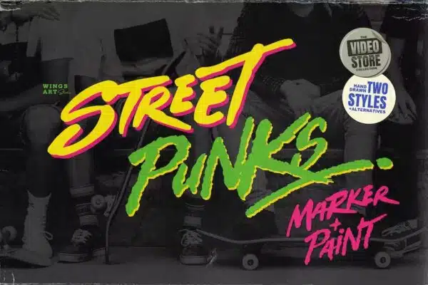 Street Punks - Graffiti Pen and Brush Font