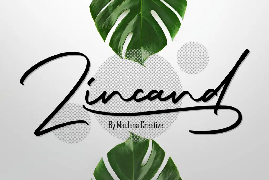 Zincand Modern Script Font