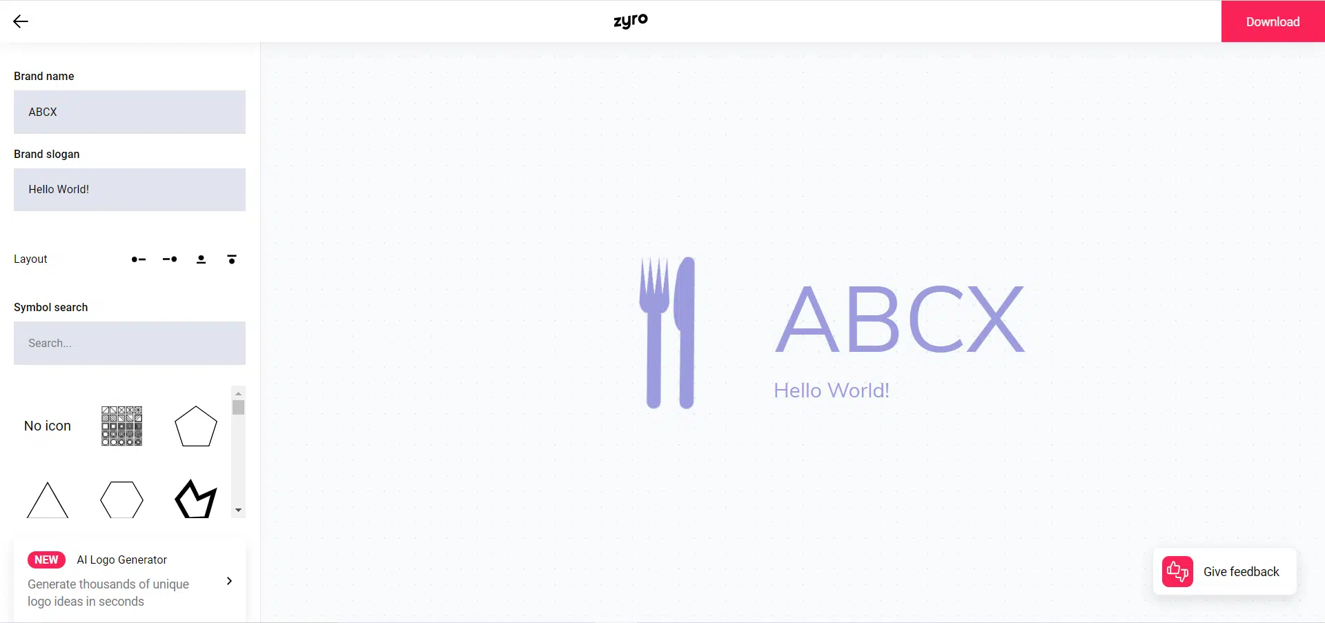 Zyro Free Logo Maker